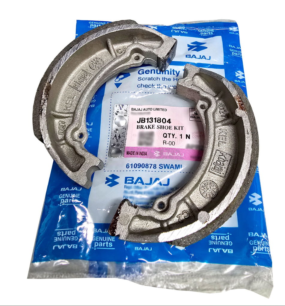 Bandas de freno originales Bajaj referencia JB131804 sobre empaque oficial