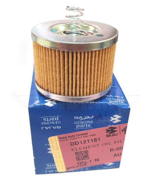 Filtro de aceite Bajaj DD121181 sobre empaque original