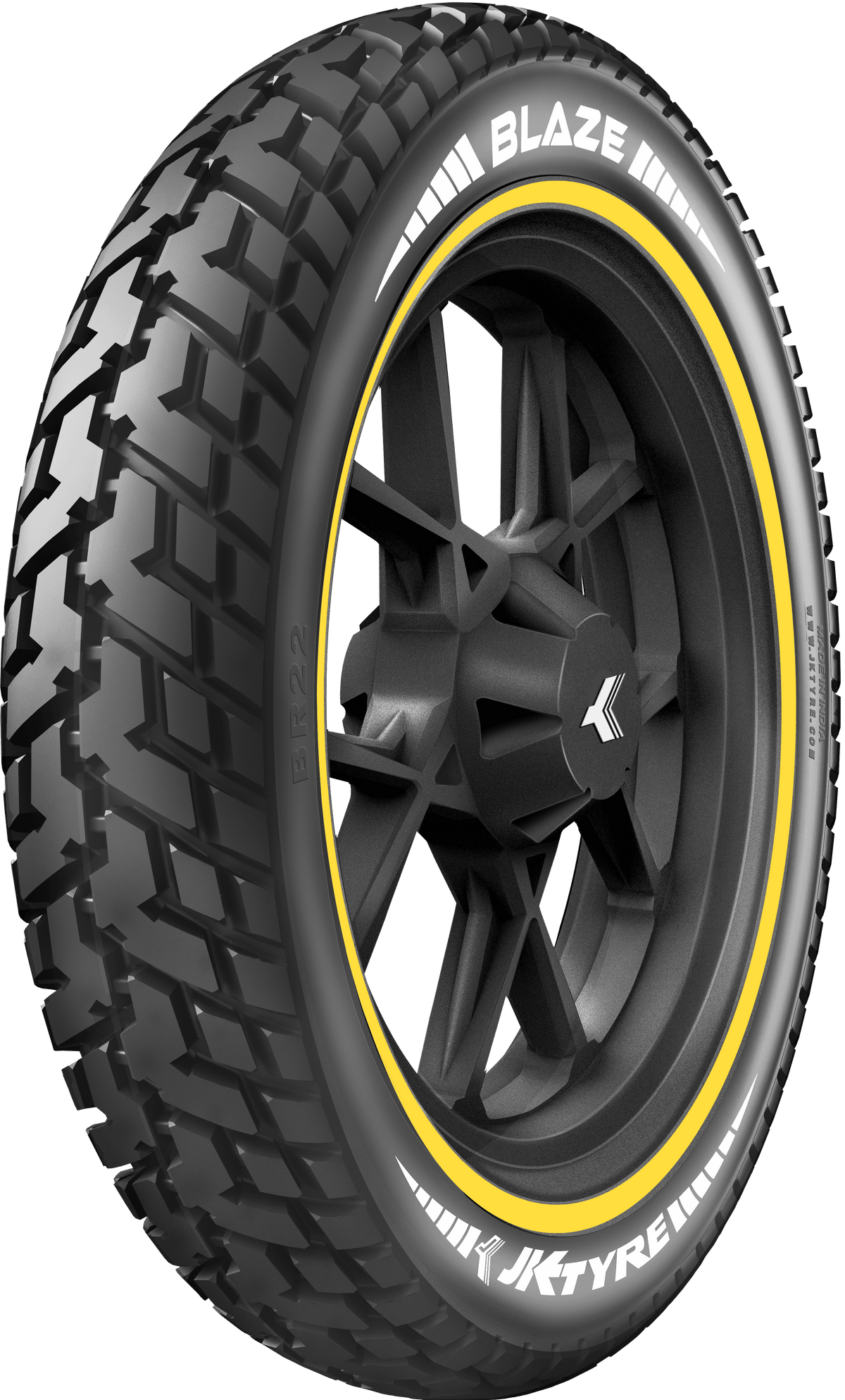 Imagen oficial JK Tyre BLAZE BR22 – LLANTA JK TYRE 300X18 BR 22 TL SELLOMATIC BAJAJ