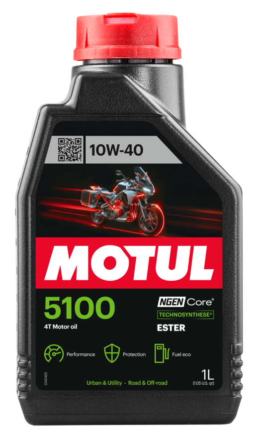Imagen oficial Motul 5100 4T 10W-40 1L – ACEITE MOTUL 5100 10W40 4TIEMPOS