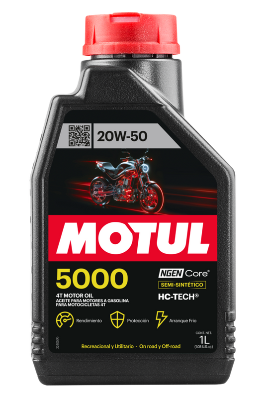 Imagen oficial Motul 5000 4T 20W-50 1L – ACEITE MOTUL 5000 4T 20W50 HC TECH